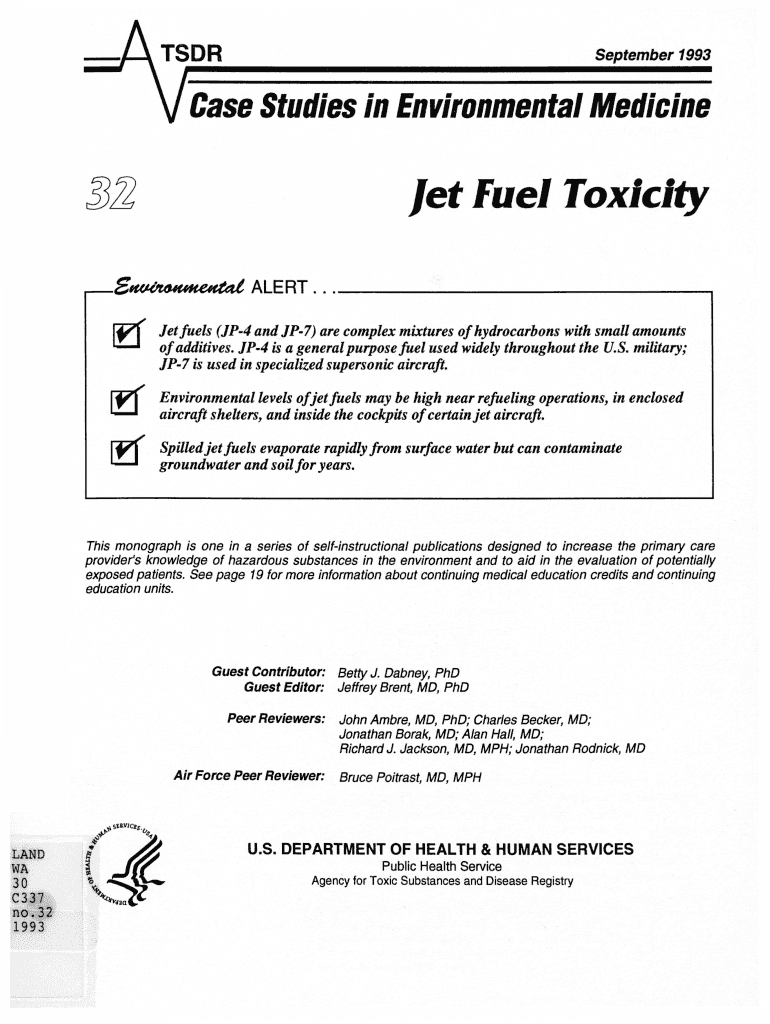 Fillable Online Jet Fuel Toxicity Fax Email Print pdfFiller