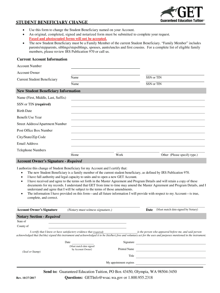 Fillable Online How to Change the Beneficiary on Your 529 Plan Fax