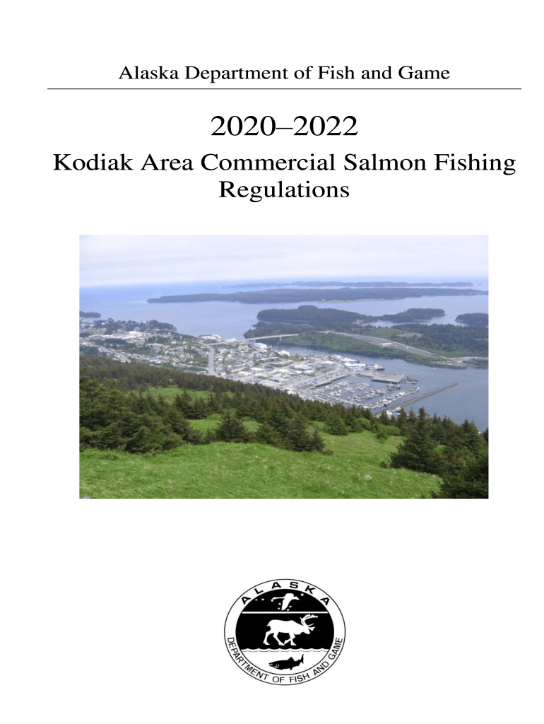 Fillable Online 20202022 Kodiak Area Commercial Salmon Fishing