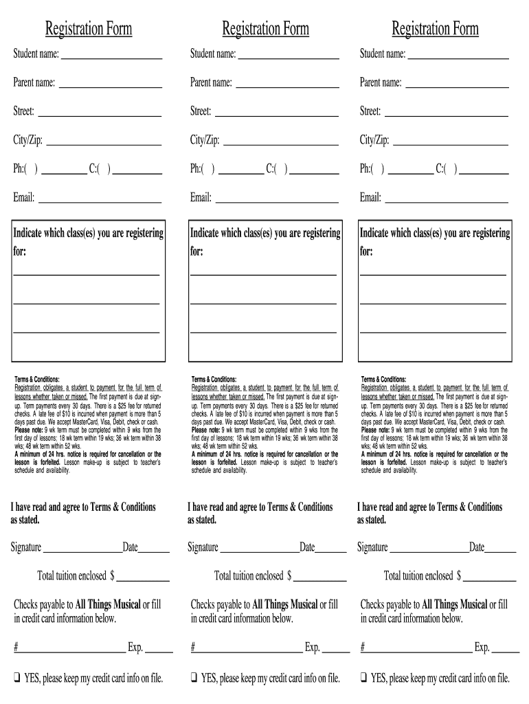 Fillable Online clARK coUnTy School DISTRIcT ReGISTRATIon FoRM Fax