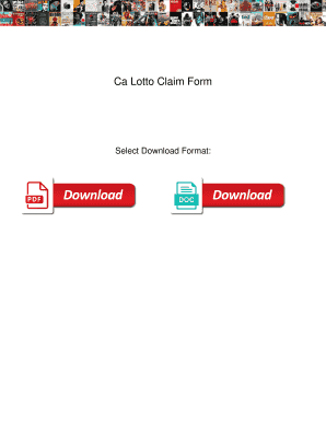 Fillable Online California Lottery Claim Form - Fill Online, Printable