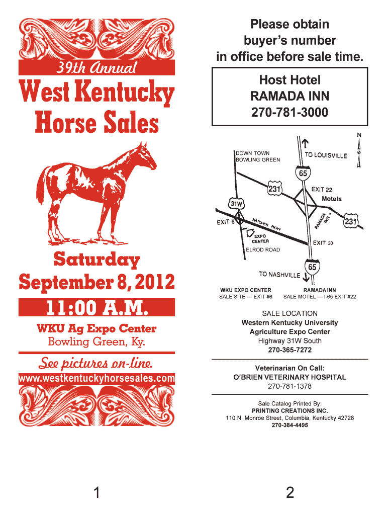 Fillable Online Horse Sales Fax Email Print pdfFiller