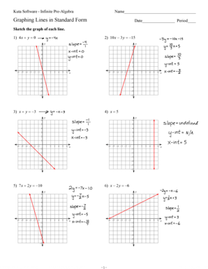Fillable Online Graphing Lines in Standard Form Fax Email Print - pdfFiller