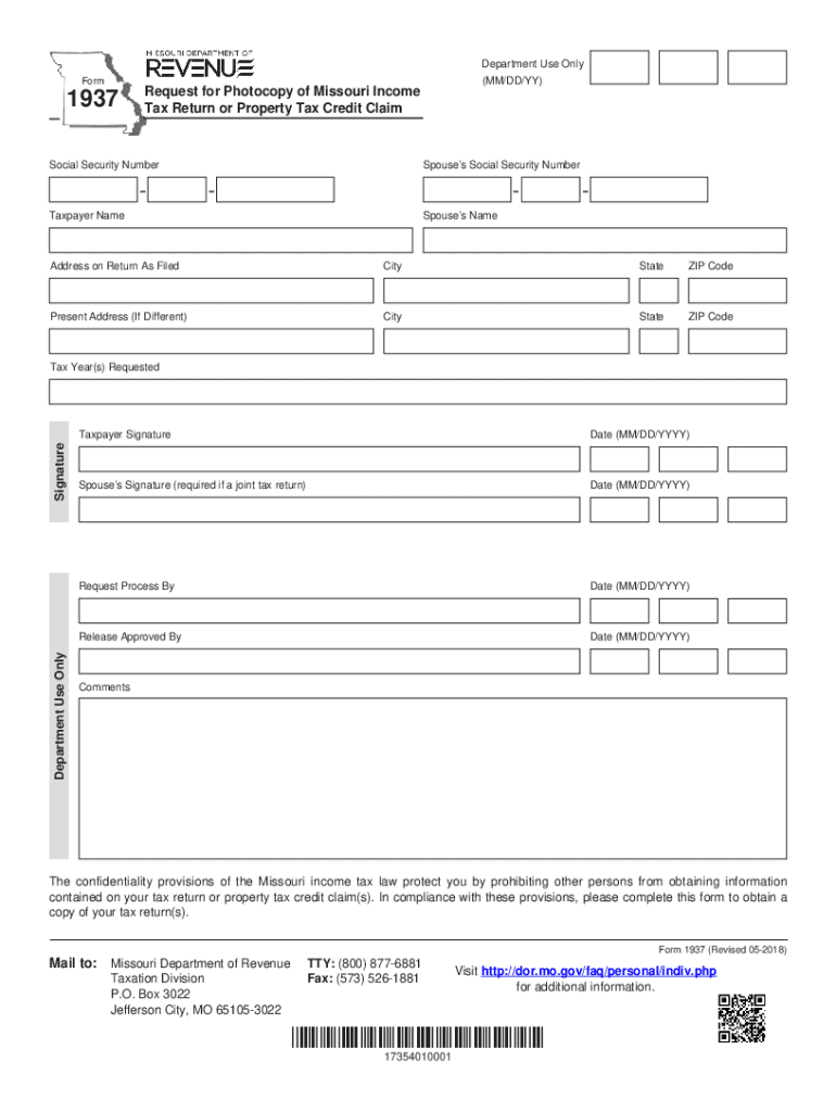 Form 1937 missouri Fill out & sign online DocHub