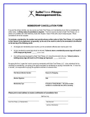 Sample Letter For Cancellation Of Membership In A Club - Fill Online