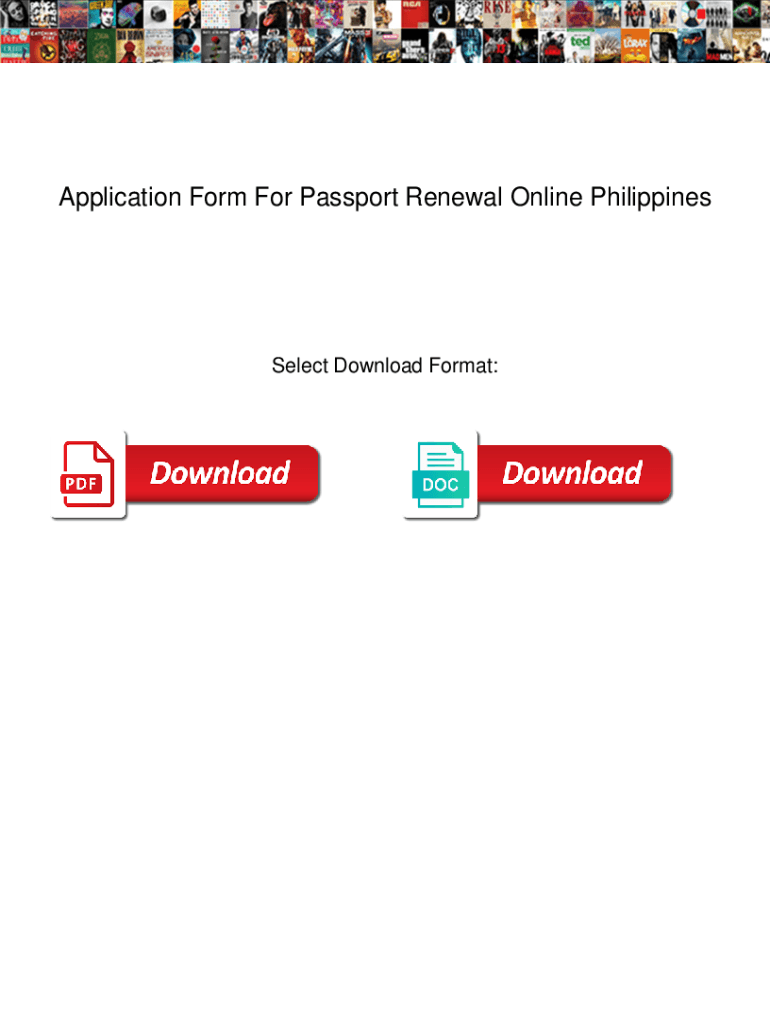 Fillable Online Application Form For Passport Renewal Online