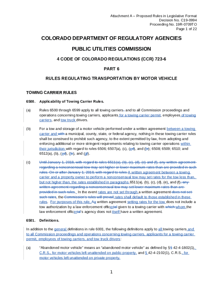 4 CODE OF COLORADO REGULATIONS (CCR) 7236 Doc Template pdfFiller