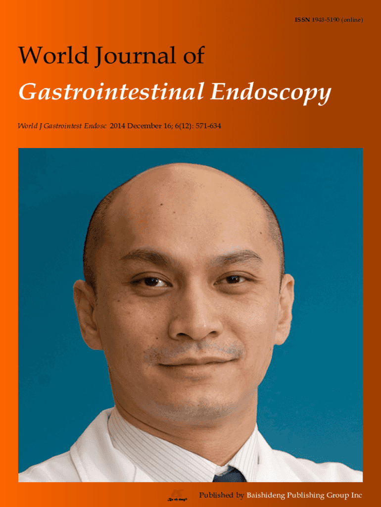 Fillable Online The World Journal of Gastrointestinal Endoscopy