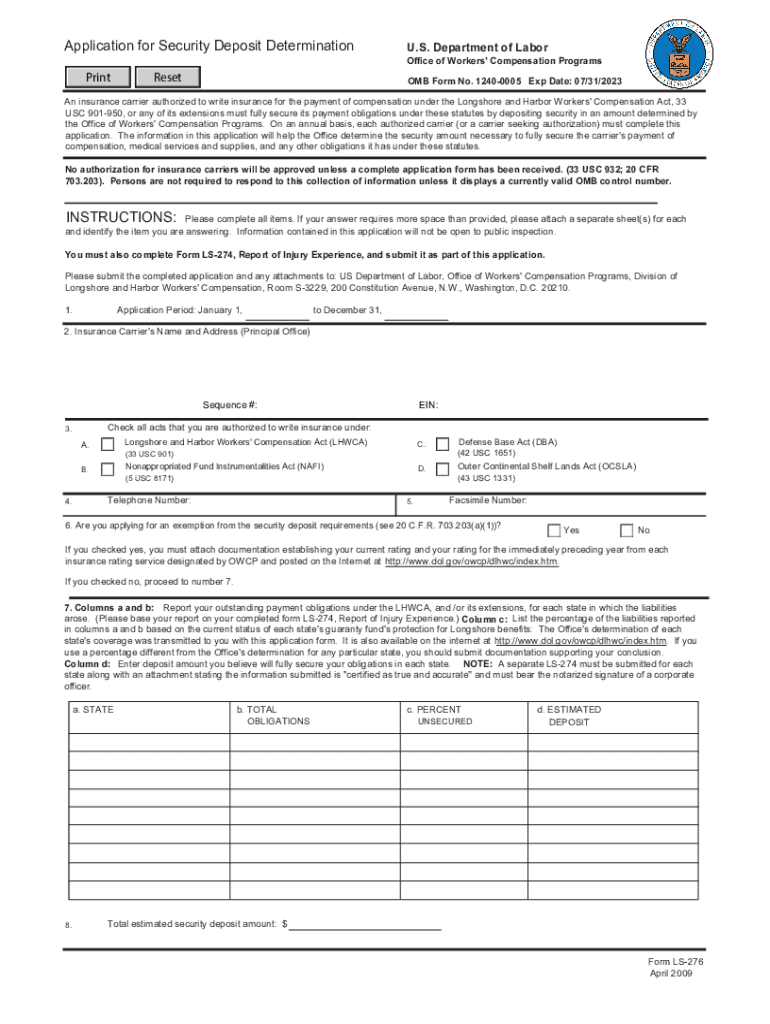 Fillable Online DOLESA Forms. ls276 Fax Email Print pdfFiller