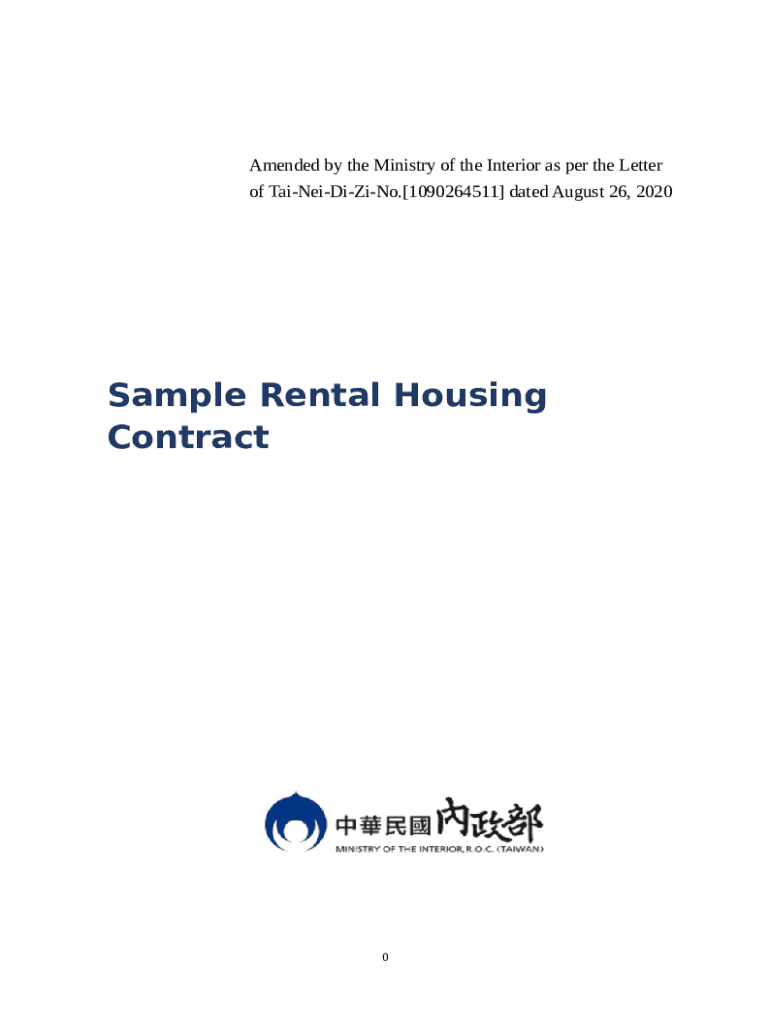 Sample Rental Housing Contract Doc Template pdfFiller