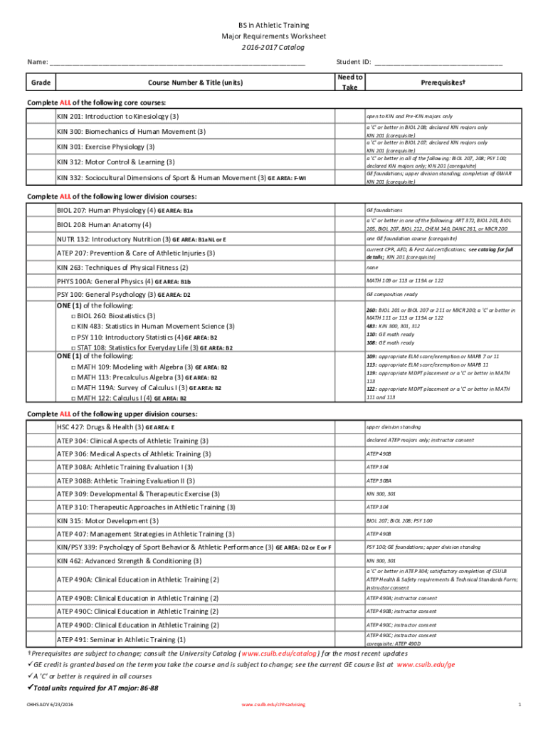 Fillable Online Athletic Training (PDF) Fax Email Print pdfFiller
