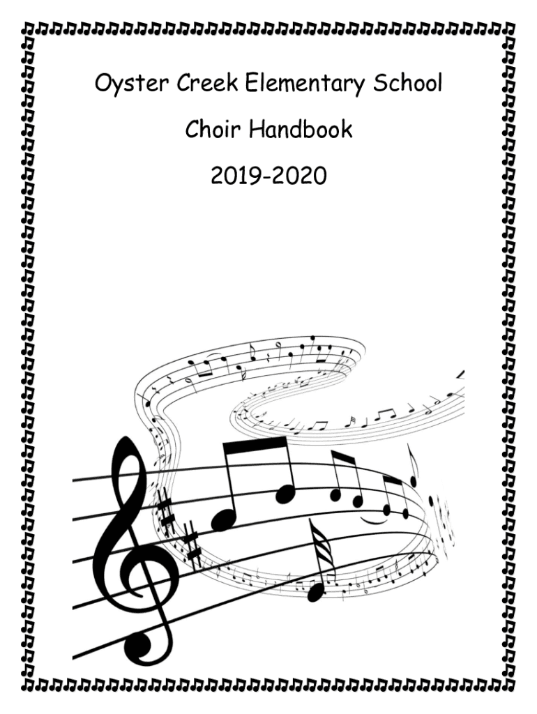 Fillable Online Oyster Creek Elementary School Choir Handbook 20192020