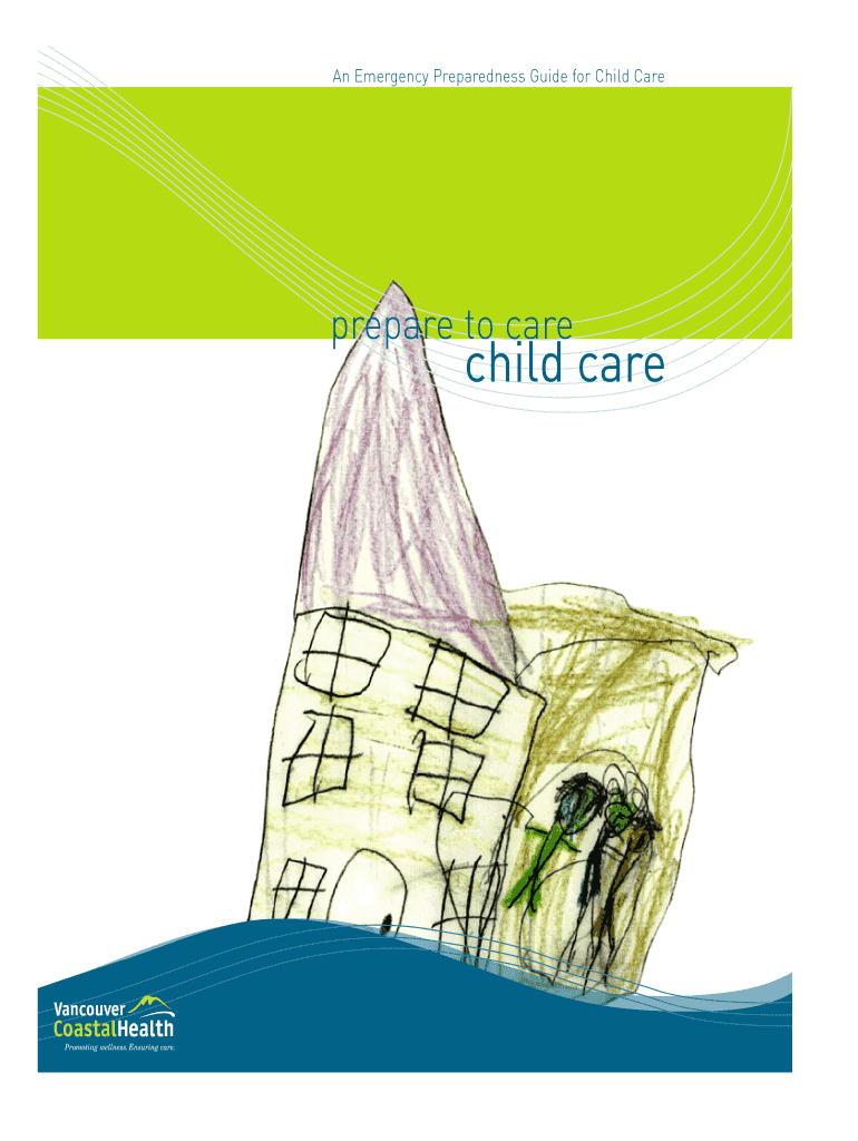 Fillable Online Child Care Emergency Preparedness Guide 20091102 Child