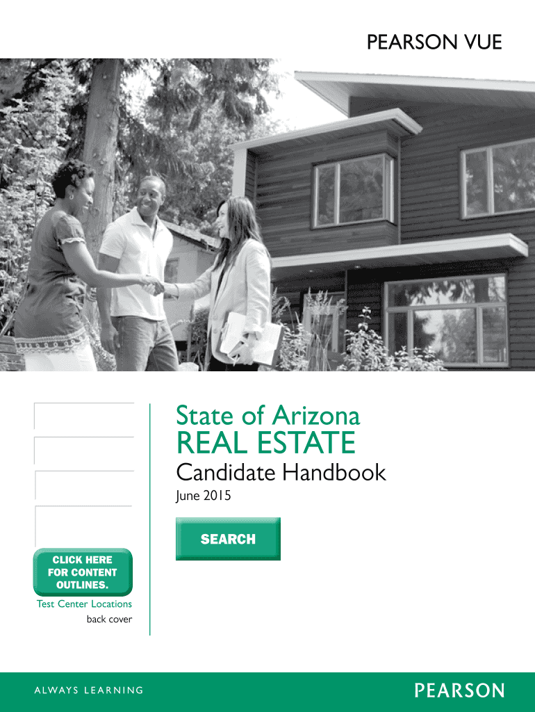 Fillable Online State of Arizona Real Estate Candidate Handbook Fax