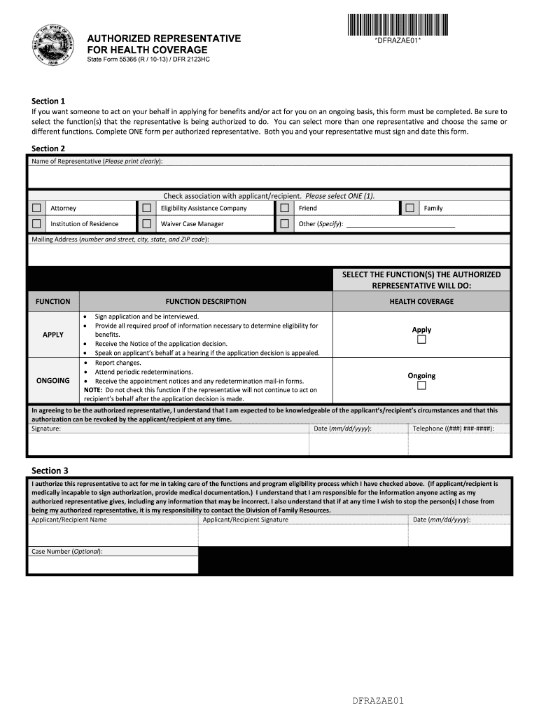 Indiana medicaid authorized representative form Fill out & sign online
