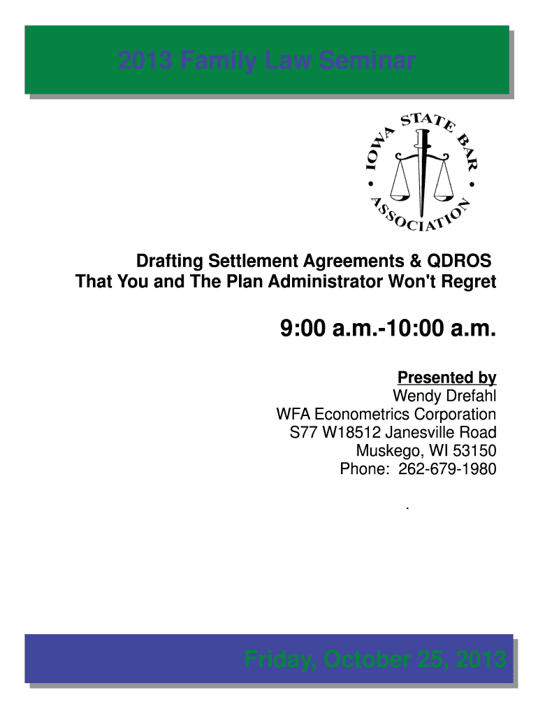 Fillable Online iowabar Dividing Retirement Benefits The Iowa State