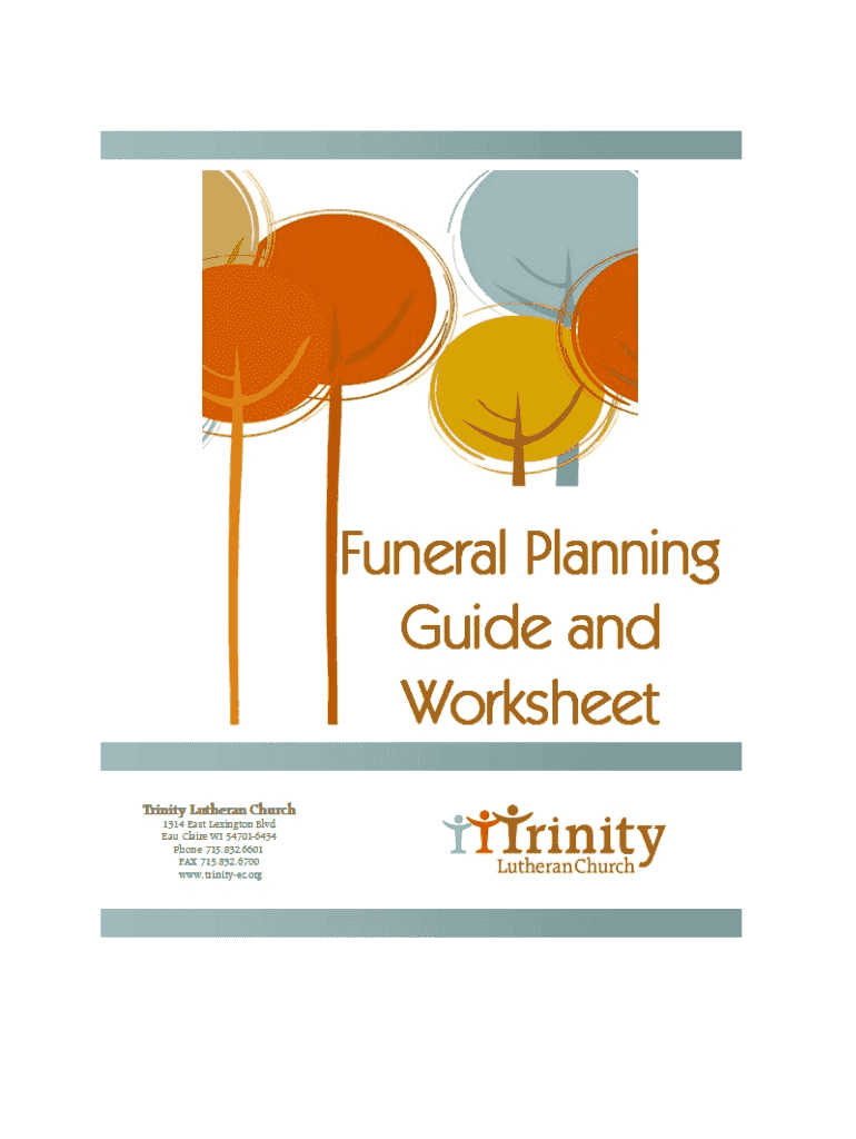 Fillable Online trinityec View the Funeral Planning Guide and