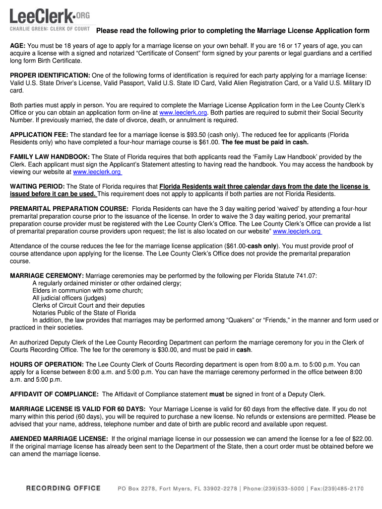 Fillable Online apps leeclerk Application (pdf) Lee County Florida