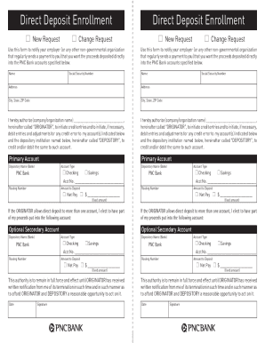 Pnc Direct Deposit Form - Fill Online, Printable, Fillable, Blank