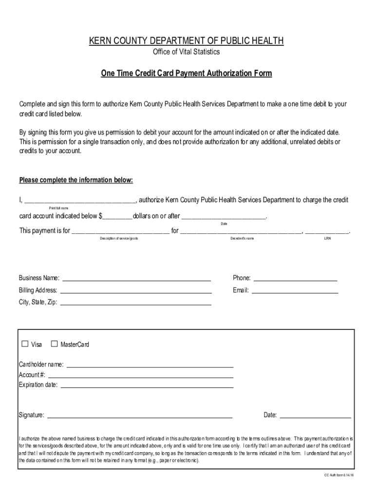 Fillable Online Kern County (CA) Vital RecordsOrder Certificates VitalChek Fax Email Print