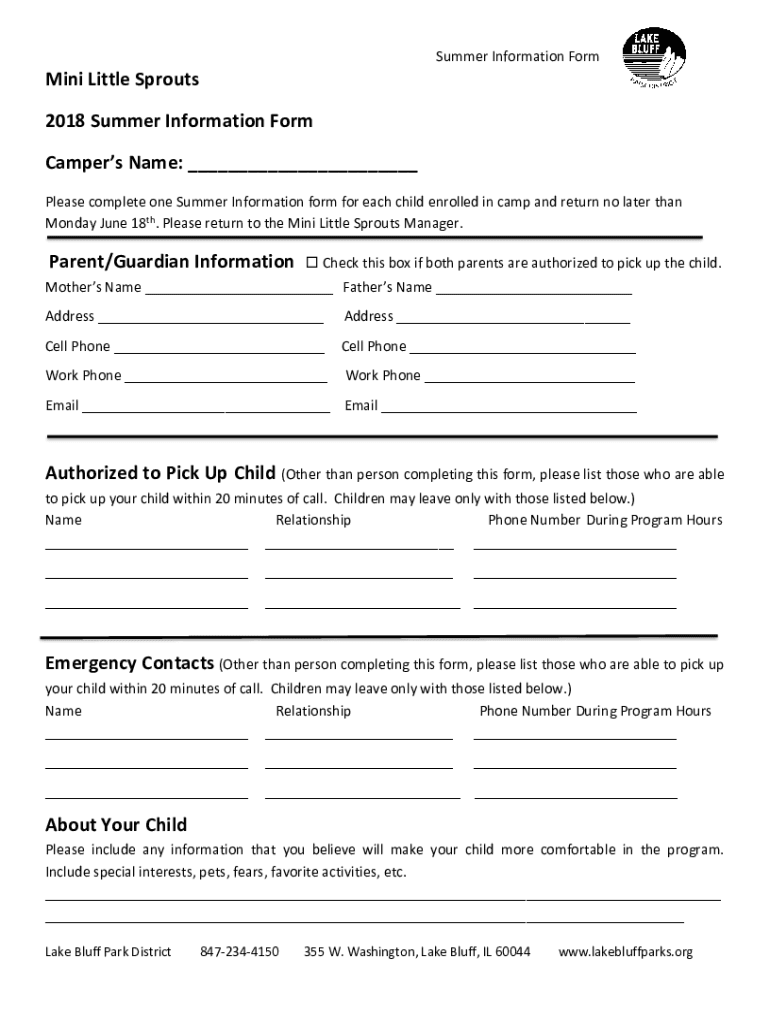 Fillable Online Summer Activities for Students Garden Grove Unified School Fax Email Print