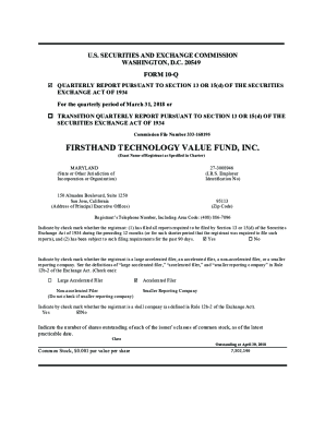 Fillable Online Q1 '18 Form 10-Q Fax Email Print - pdfFiller