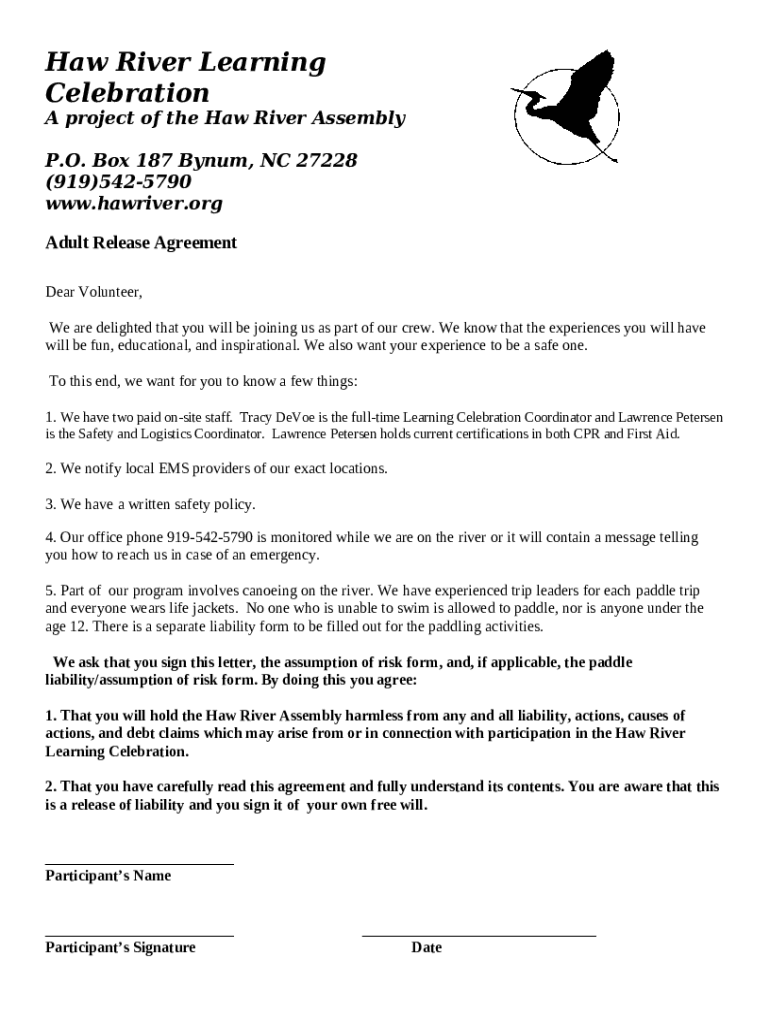 Haw River FactsHaw River Assembly Doc Template pdfFiller