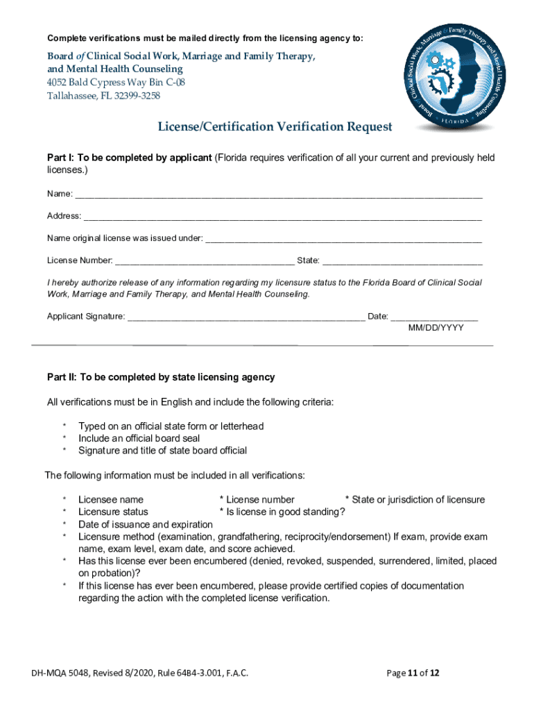 Fillable Online 491 Licensure by Endorsement Fax Email Print pdfFiller