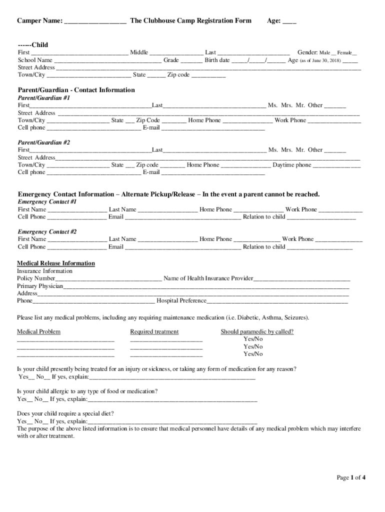 Fillable Online Brookdale Family Campground Contract KOA Fax Email