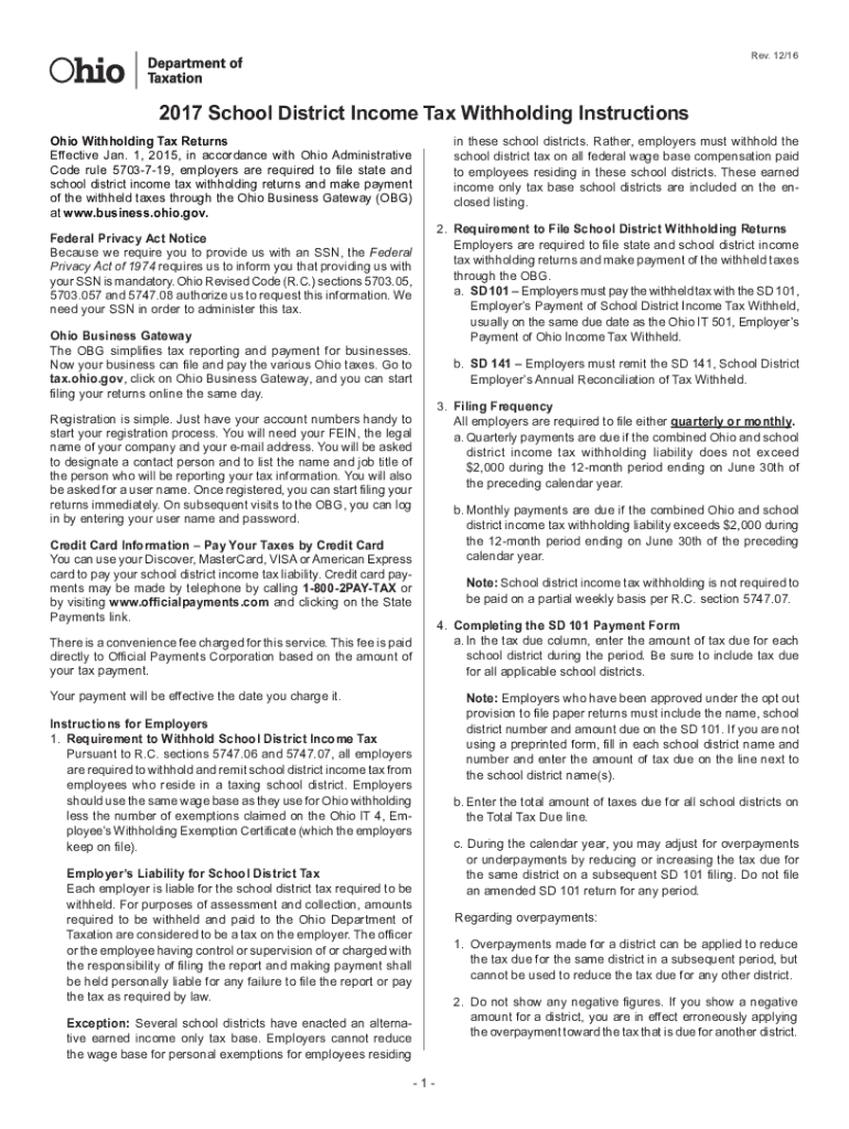 Fillable Online School District Personal Tax Fax Email Print