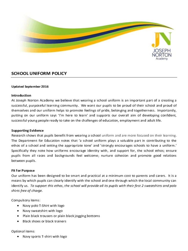 Fillable Online School uniform debate Pros & cons with the latest