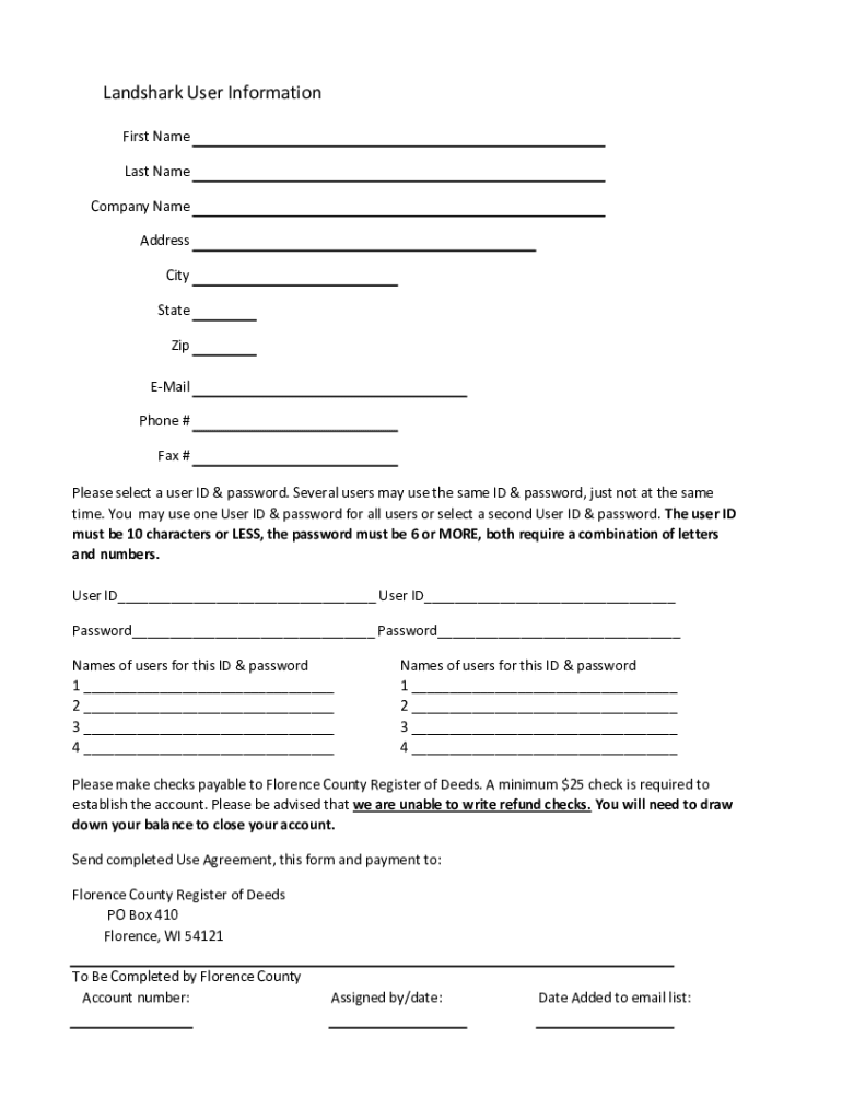 Fillable Online LandShark LandShark Registration Fax Email Print