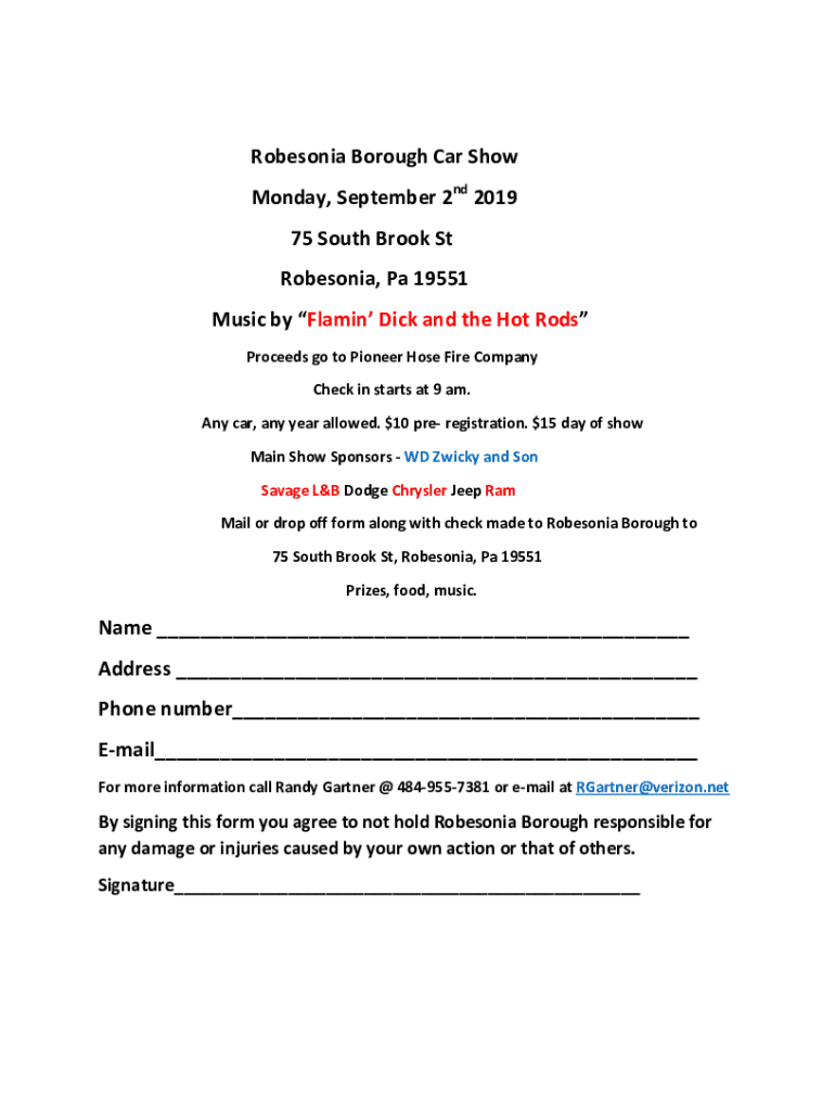 Fillable Online Labor Day show of classic cars draws crowd in Robesonia