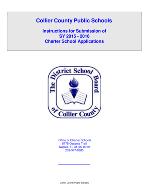 Fillable Online Charter school application timeline - Collier County