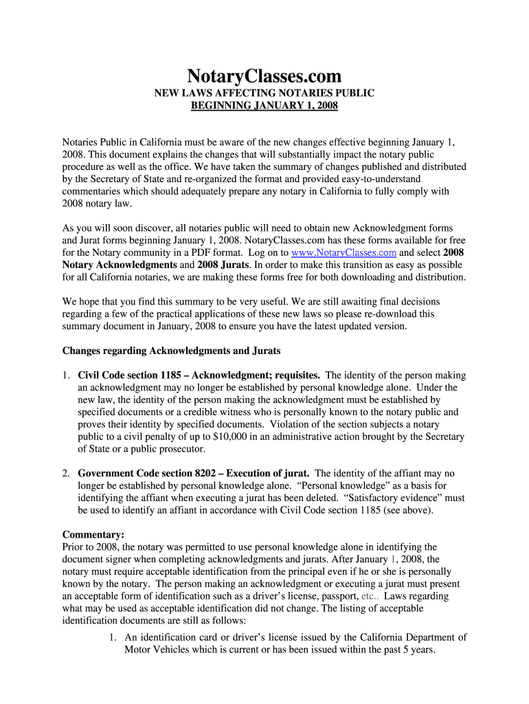 Fillable Online NotaryClasses California Notary Classes amp Notary