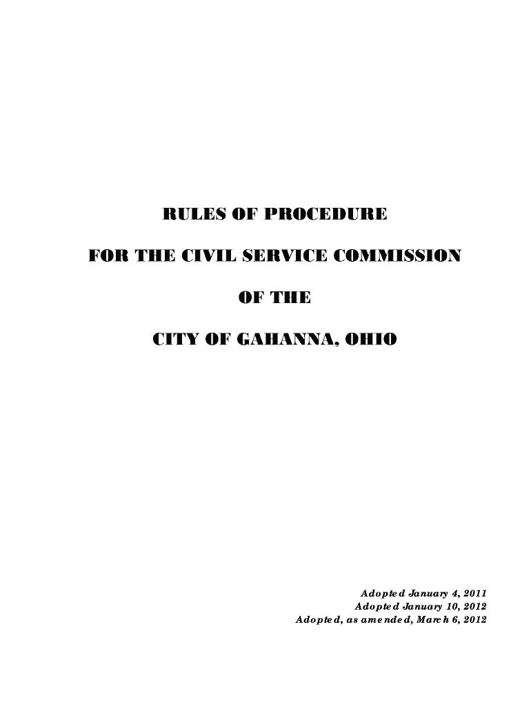 Fillable Online gahanna RULES OF PROCEDURE gahanna Fax Email Print