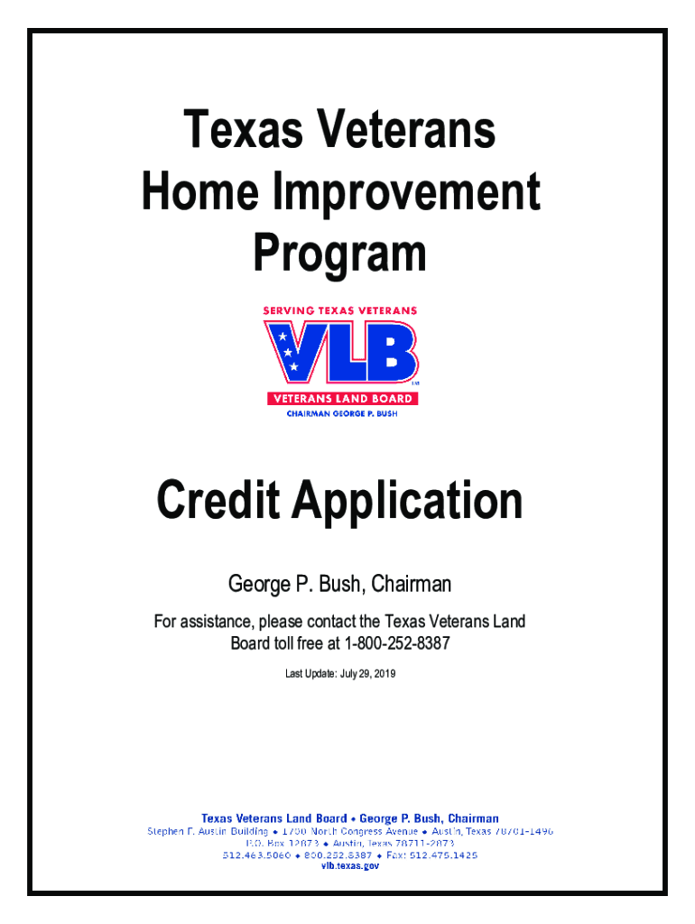 Fillable Online For assistance, please contact the Texas Veterans Land Fax Email Print pdfFiller