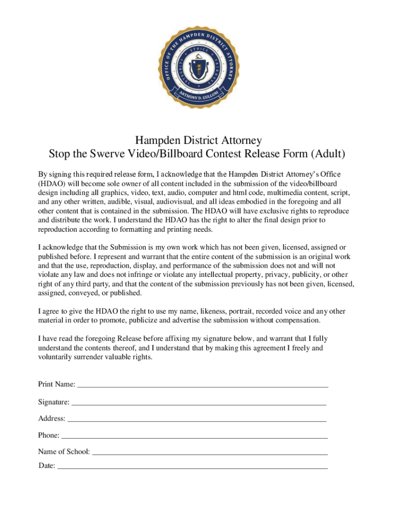 Fillable Online Hampden District AttorneyHampden District