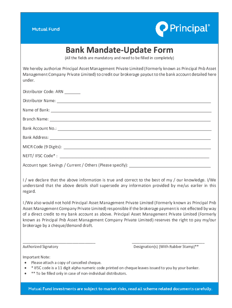 Fillable Online What is a Bank Mandate? A Simple (But Complete) Guide