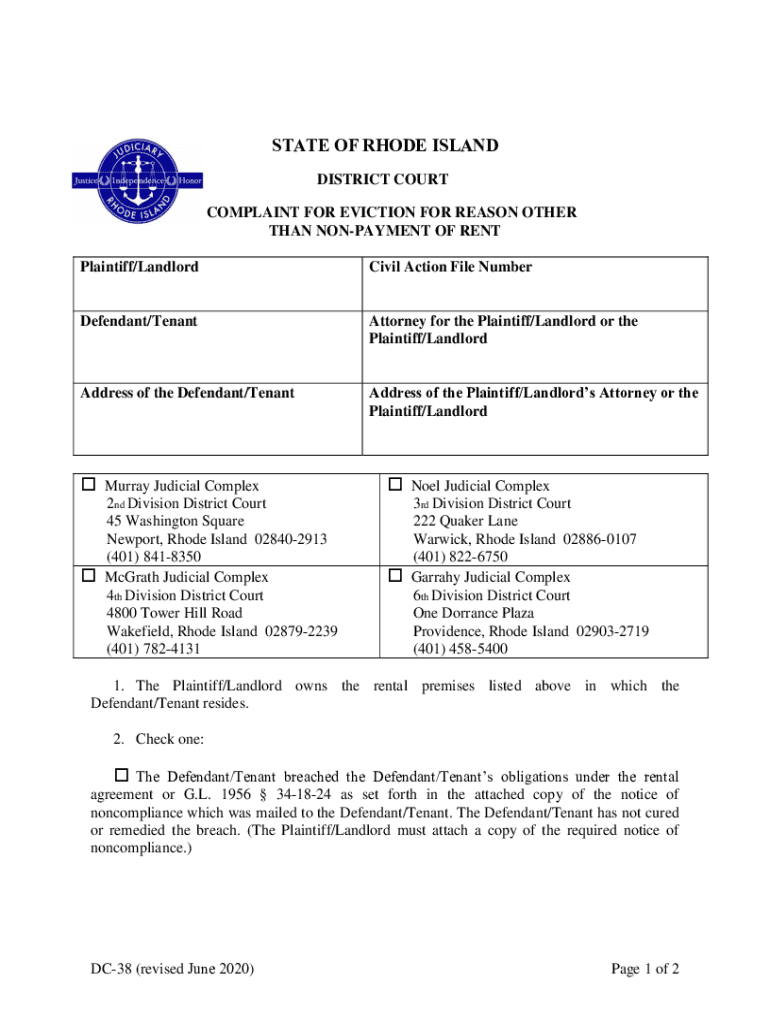 Free Rhode Island Eviction Notice FormsProcess and Laws Free Rhode