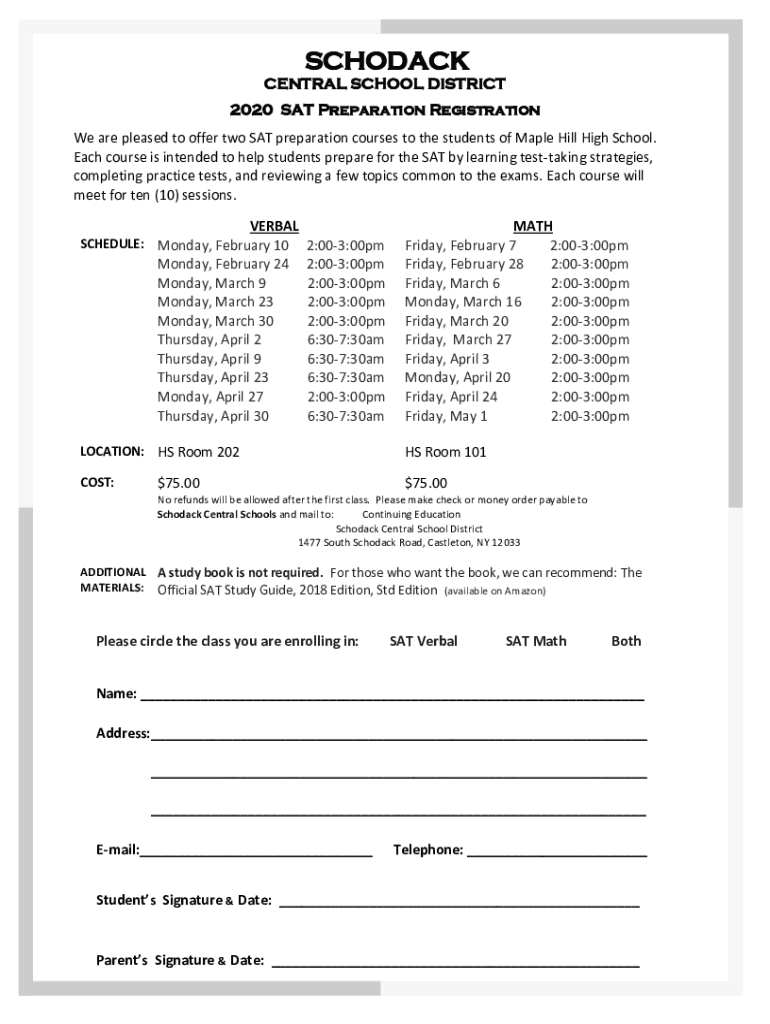 Fillable Online Continuing Education Registration Form schodack.k12