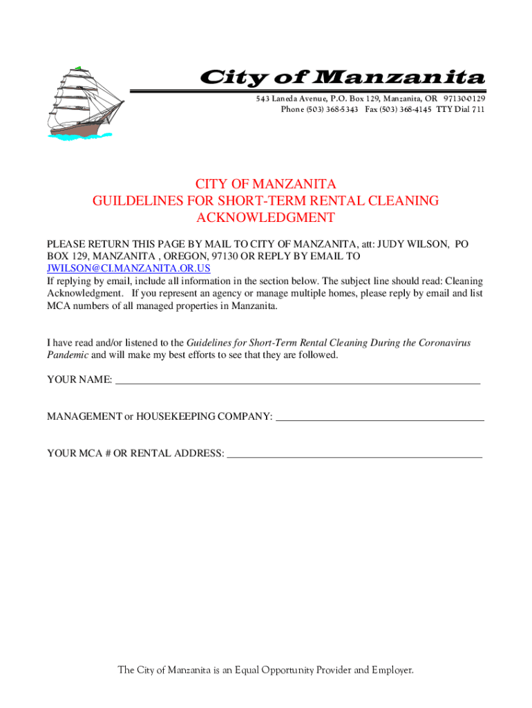 Fillable Online ci manzanita or APPLICATION FOR BUSINESS LICENSE City