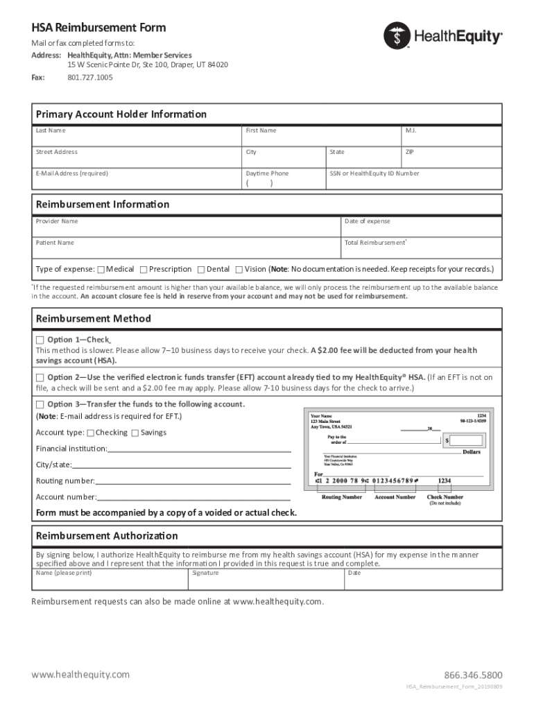 Fillable Online Health Equity Hsa Form Fax Email Print pdfFiller