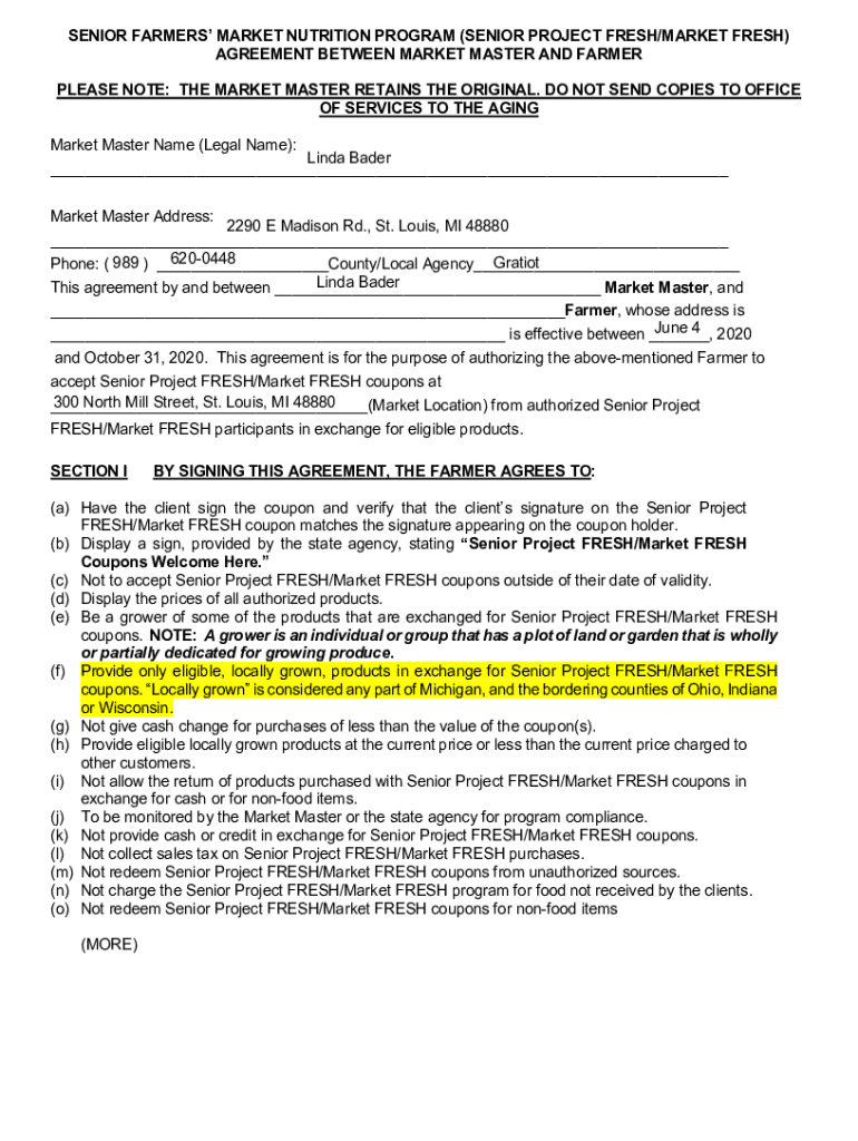 Fillable Online Gaylord Farmers Cooperative (GFC) 2021 Vendor
