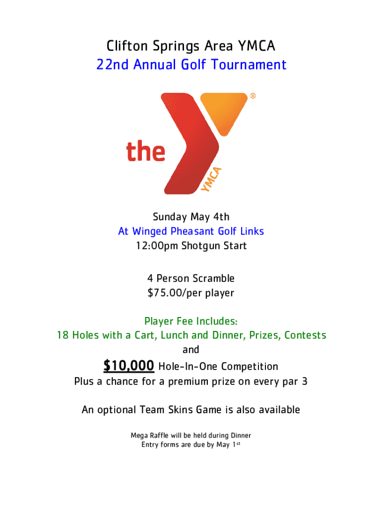 Fillable Online Clifton Springs Area YMCA Fax Email Print