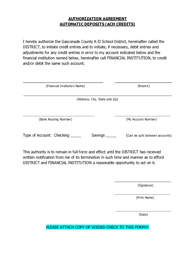 Fillable Online I hereby authorize the Gasconade County RII School