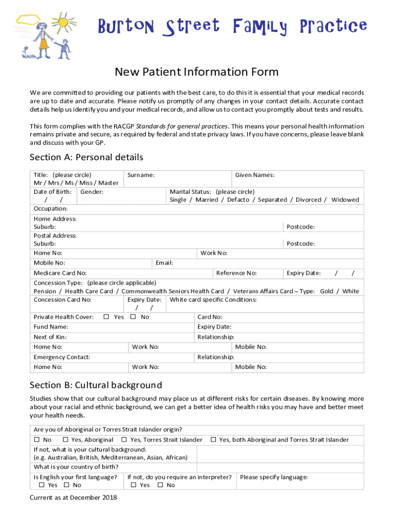 Fillable Online Family Practice of CadillacMedicine For Your Entire