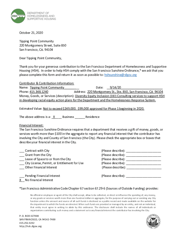 Fillable Online Tipping Point CommunityFight Poverty in the Bay Area