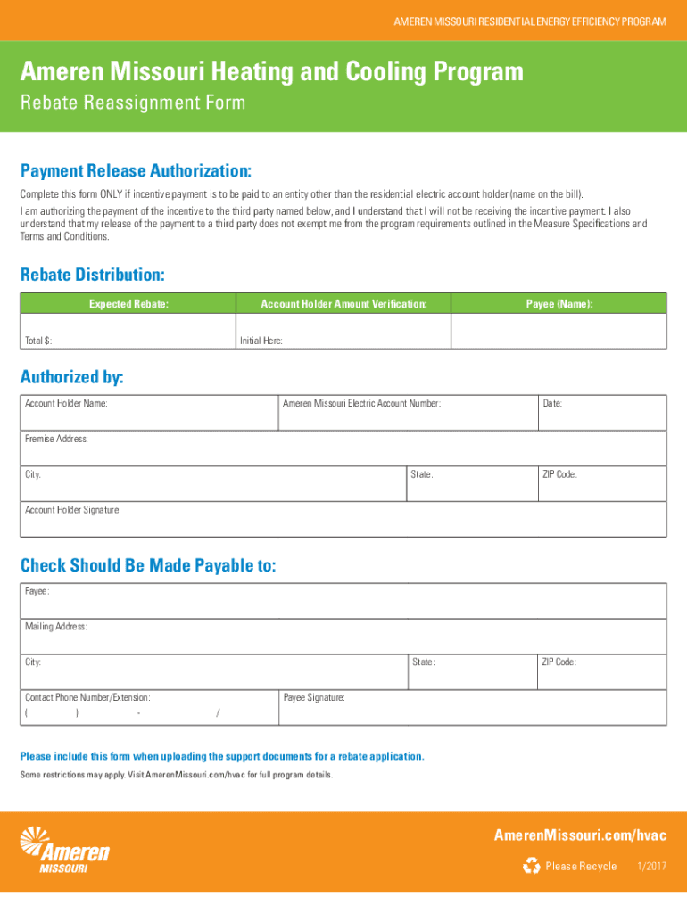 Fillable Online Find a Rebate Ameren Missouri Savings Fax Email Print