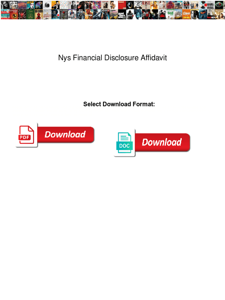 Fillable Online Nys Financial Disclosure Affidavit didnt. Nys Financial